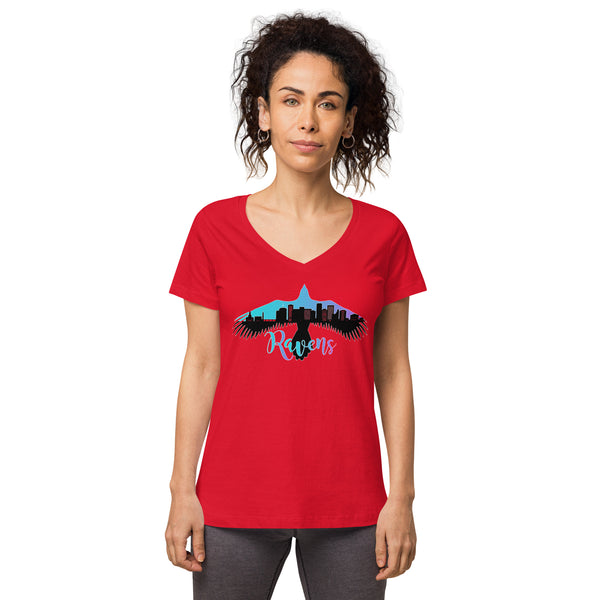Raven Women’s fitted v-neck t-shirt
