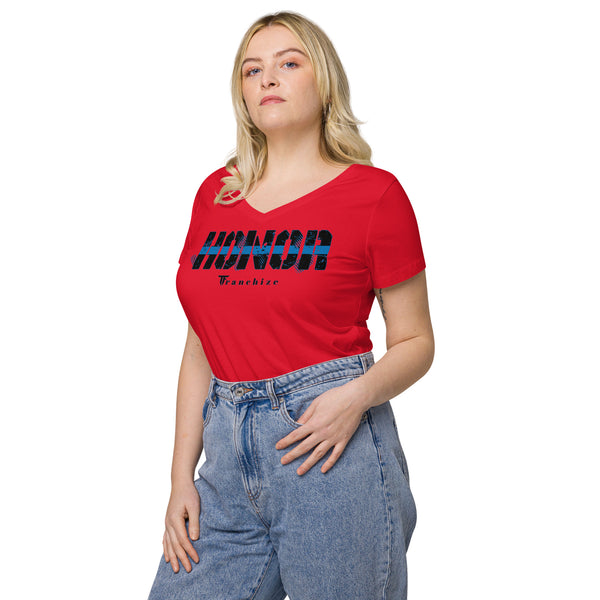 Tim Franchize Francis Women’s fitted V-neck t-shirt