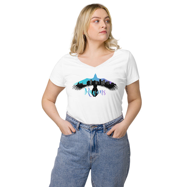 Raven Women’s fitted v-neck t-shirt