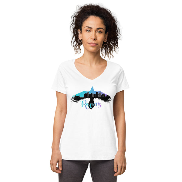 Raven Women’s fitted v-neck t-shirt